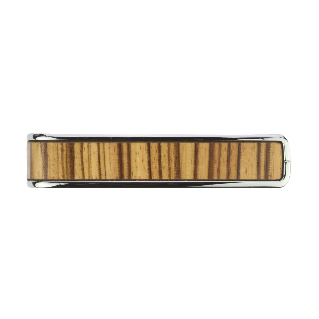 Chrome Finish with African Zebrawood Inlay