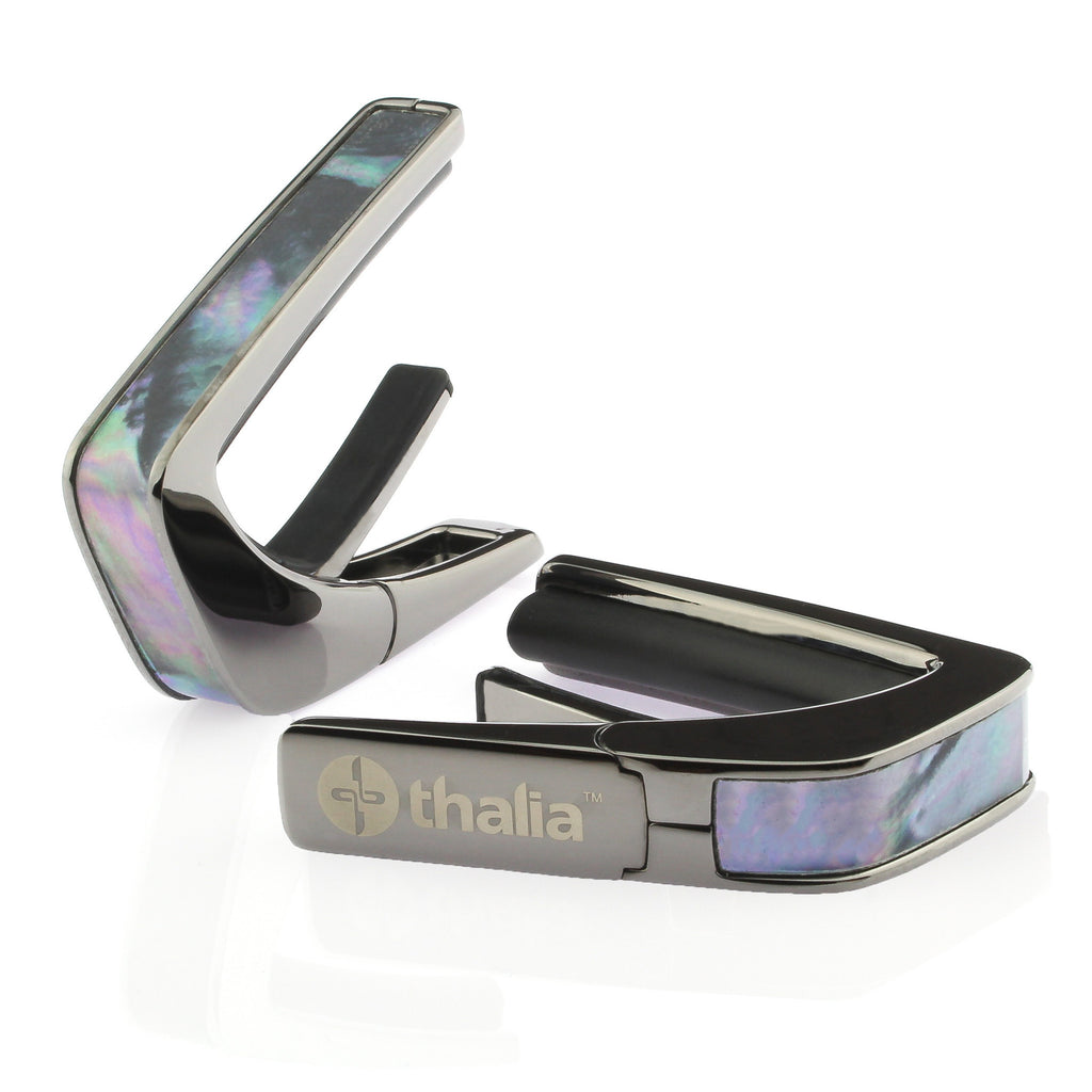 Black Chrome Finish with Silver Lip Conch