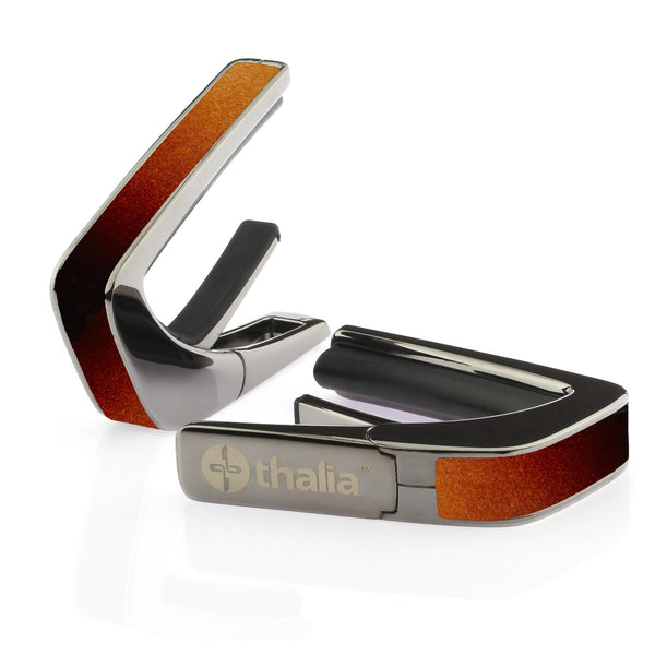 Black Chrome Finish with Tobaccoburst Birdseye Maple Inlay