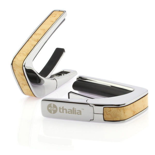 Chrome Finish with Birdseye Maple Inlay