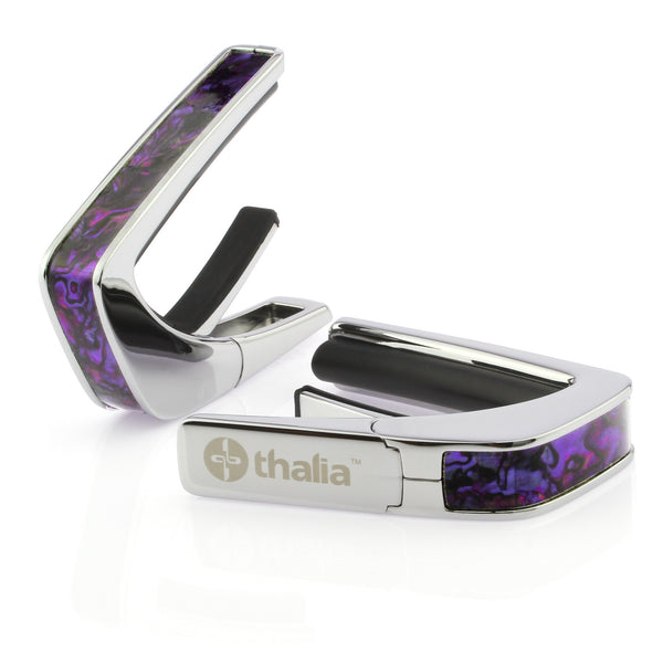 Chrome Finish with Purple Paua Inlay