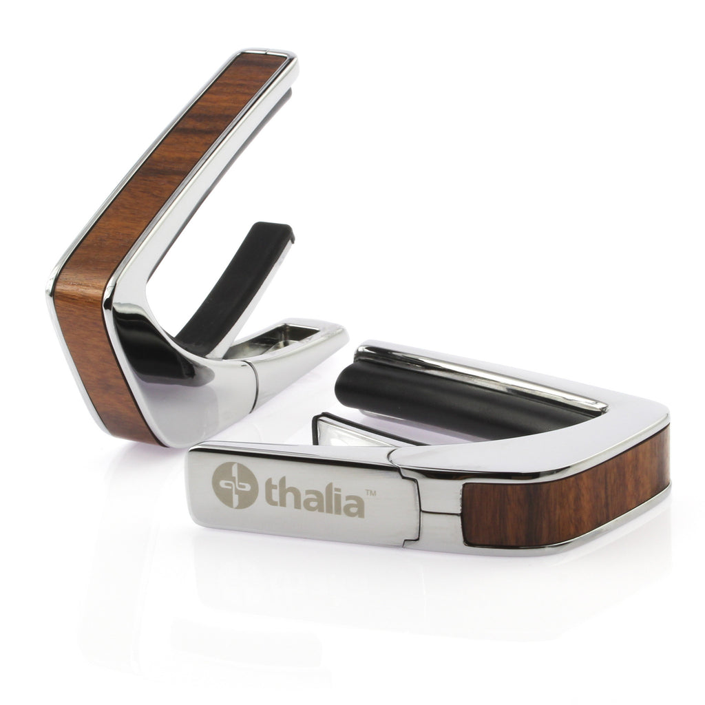 Chrome Finish with Santos Rosewood Inlay