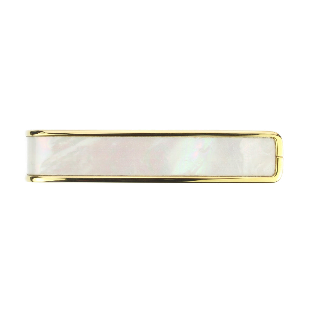 24k Gold Finish with White Mother of Pearl Inlay