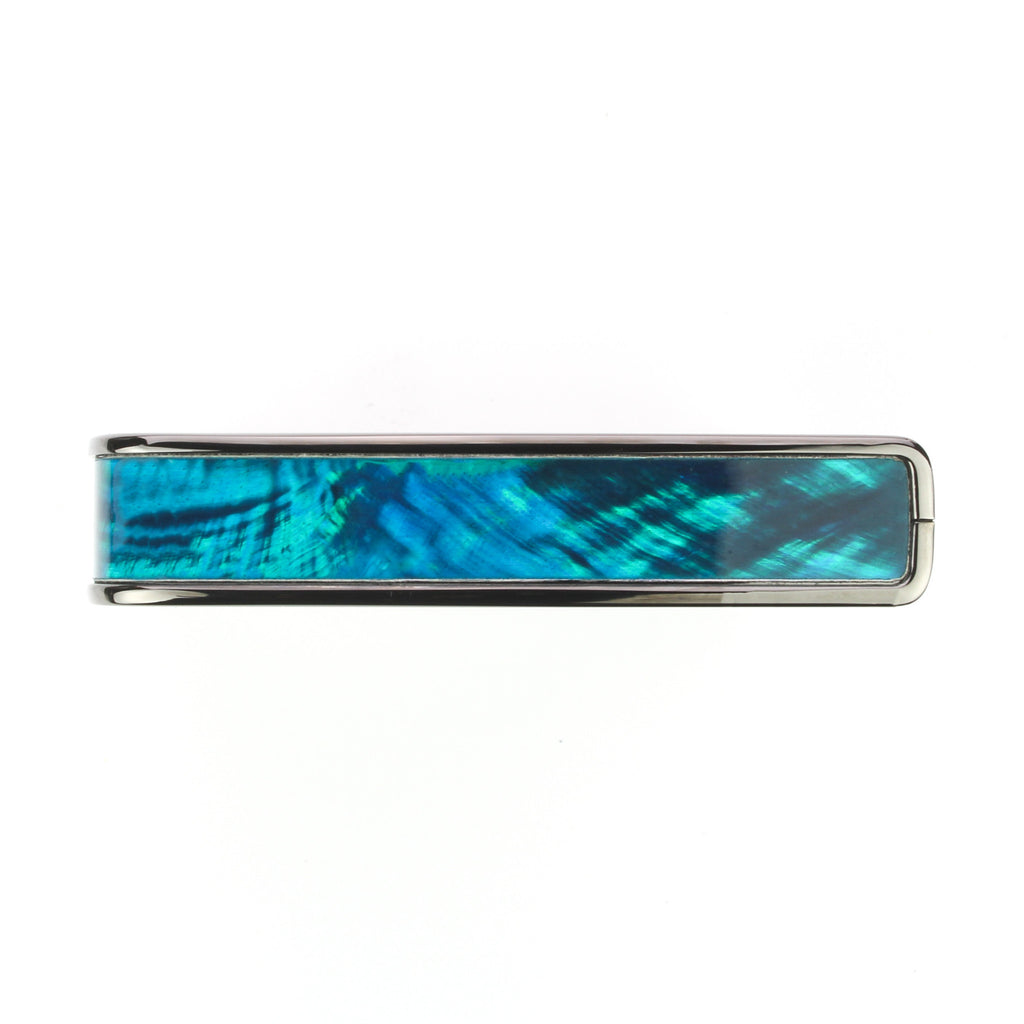 Black Chrome Finish with Teal Angel Wing Inlay