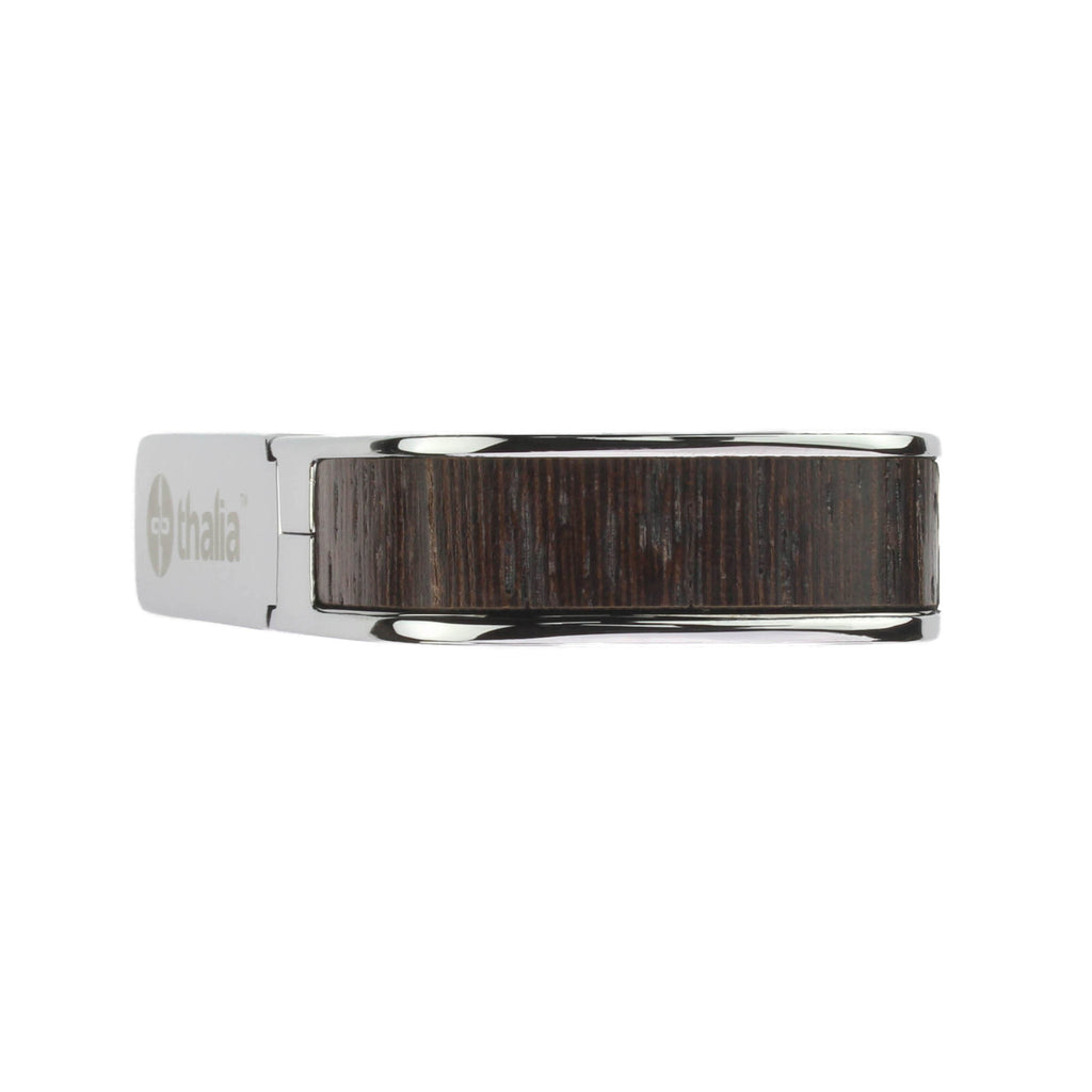 Chrome Finish with African Wenge Inlay