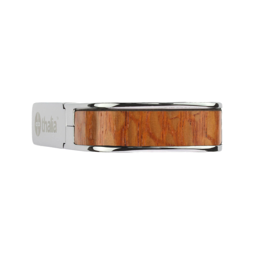 Chrome Finish with Brazilian Lacewood Inlay