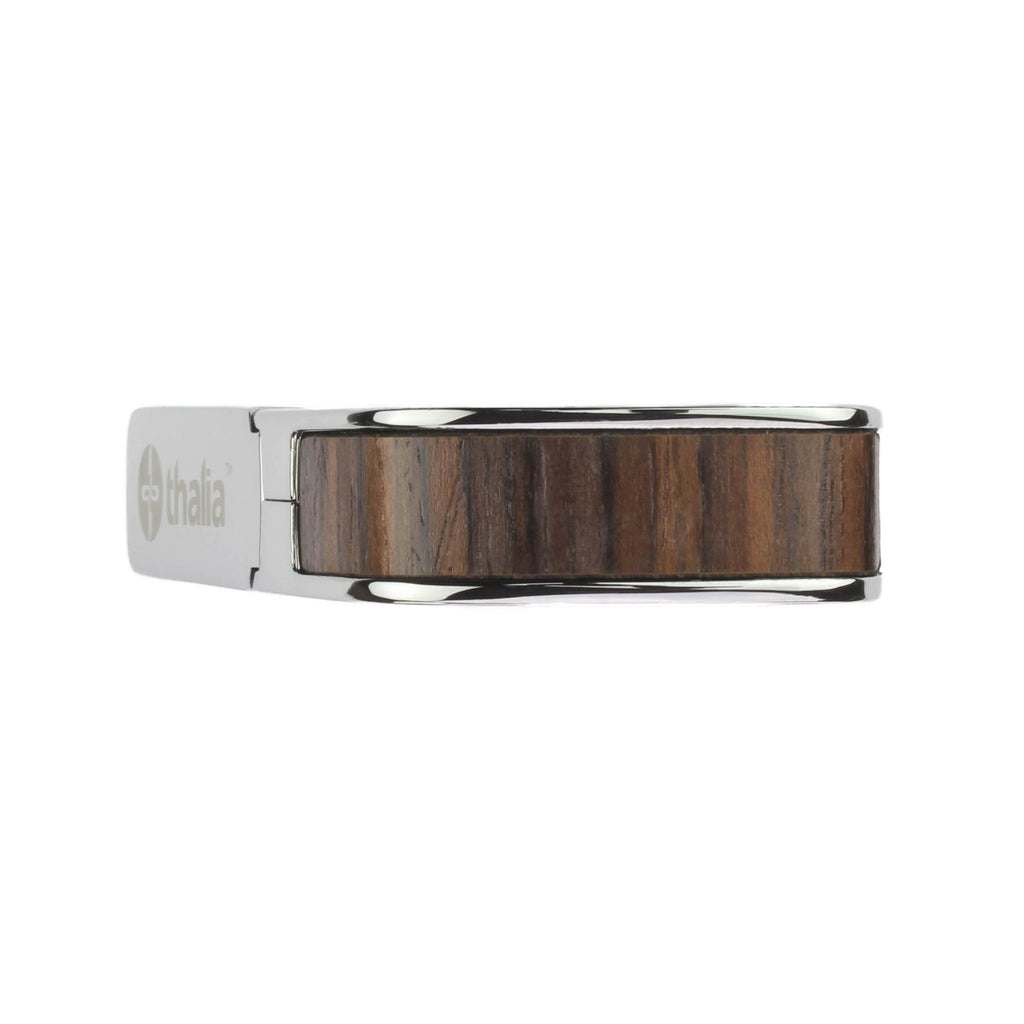 Chrome Finish with Indian Rosewood Inlay