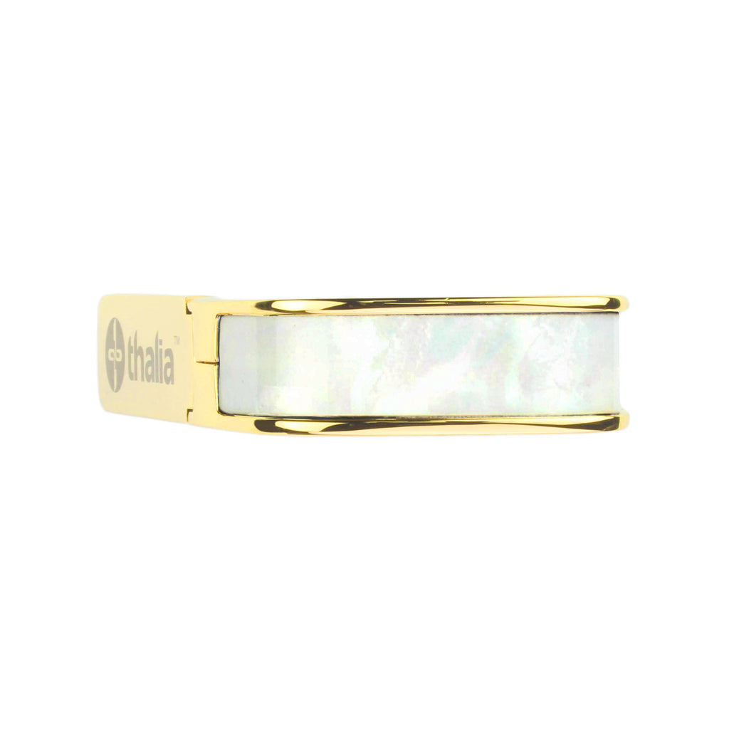 24k Gold Finish with White Mother of Pearl Inlay