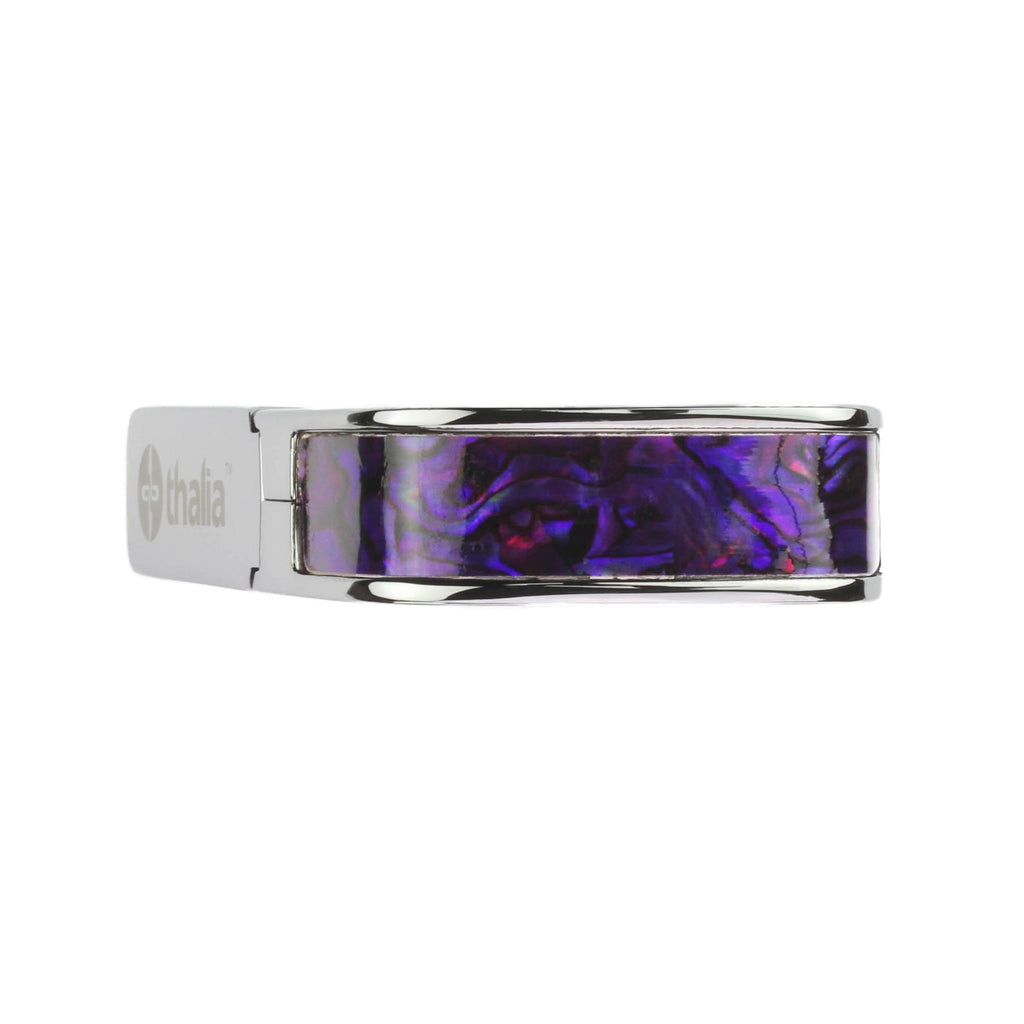 Chrome Finish with Purple Paua Inlay