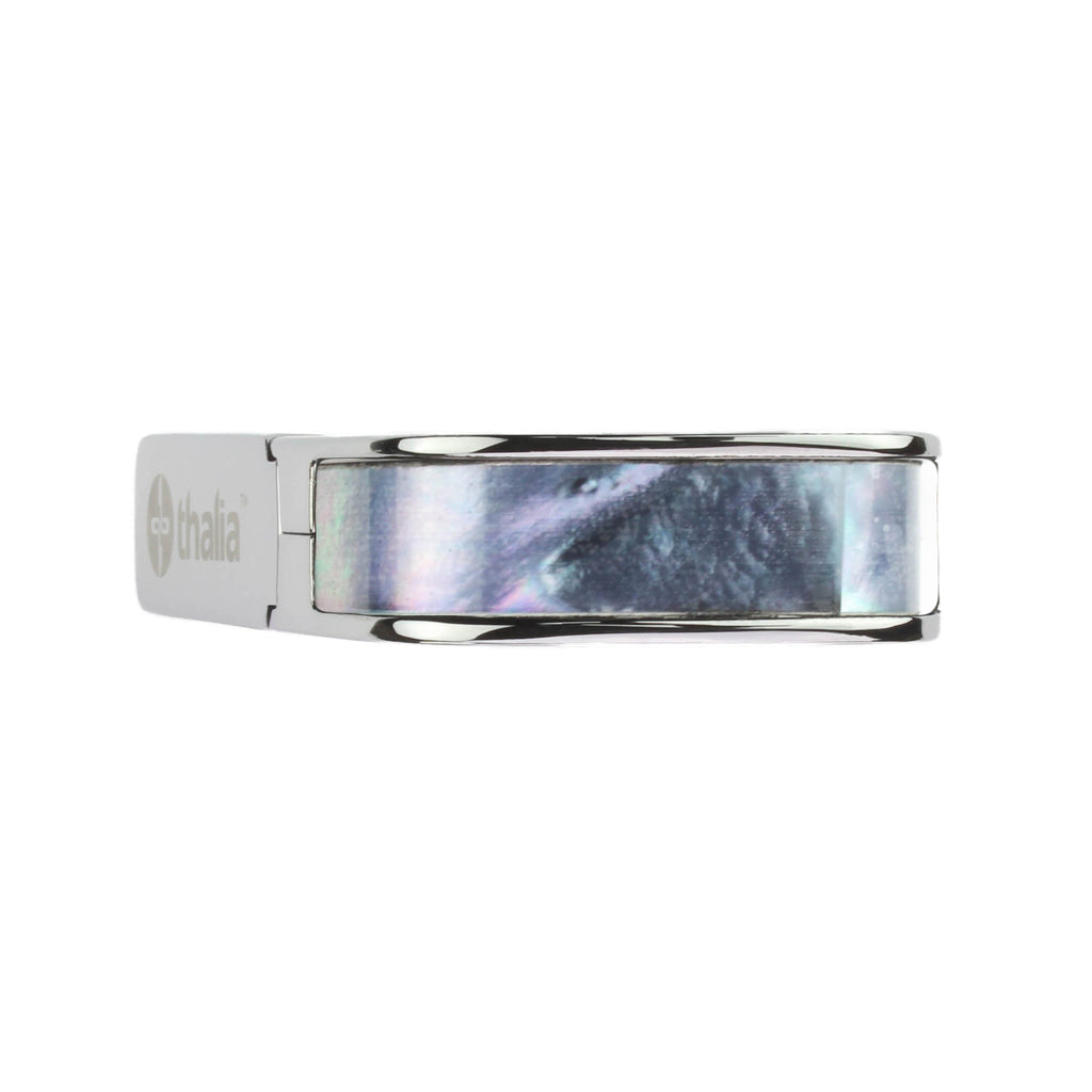 Chrome Finish with Silver Lip Conch Inlay