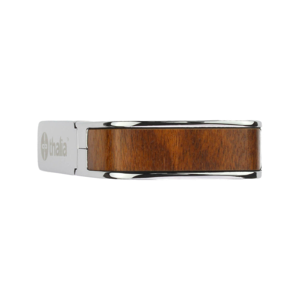 Chrome Finish with Santos Rosewood Inlay