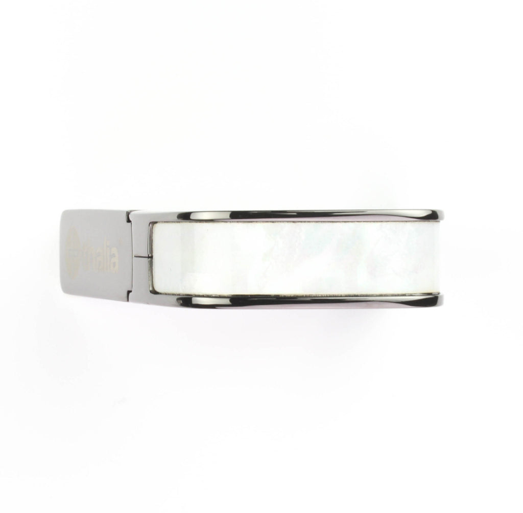 Black Chrome Finish with White Mother of Pearl Inlay